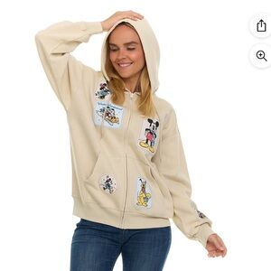 Disney Mickey and Friends Full Zip Jacket Hoodie Large NWT